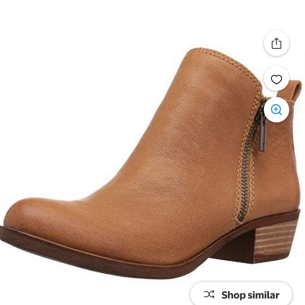 Lucky Brand Basel ankle leather booties in Wheat 8.5